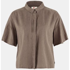 Fjällräven Womens Övik Hemp Camp Shirt S/S Overhemd (Dames |bruin)