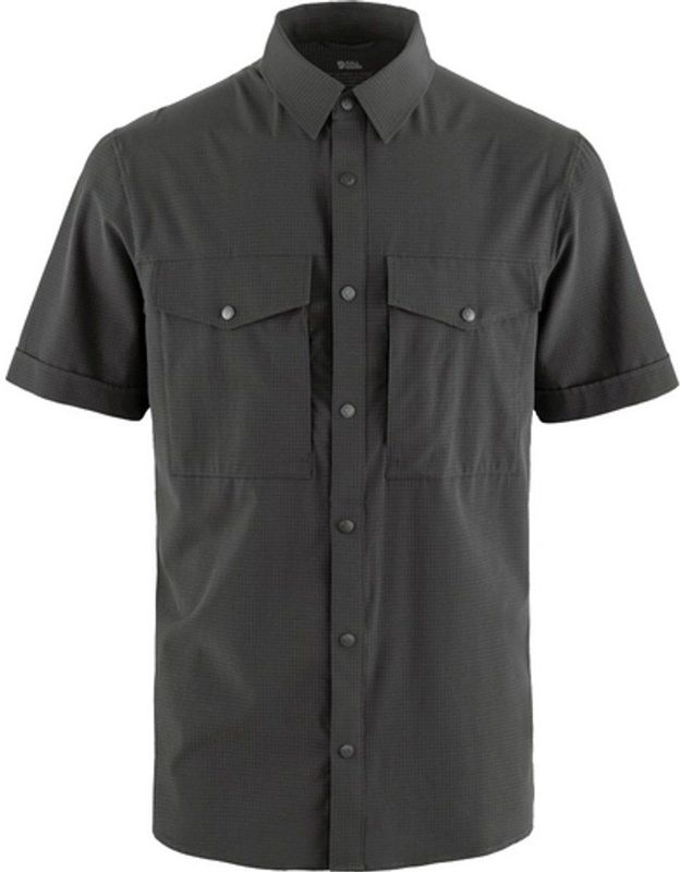 Fjällräven - Abisko Trekking SS - Blouse - Dark Grey - Duurzaam Materiaal