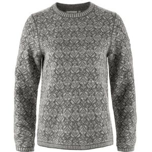 Fjällräven - Snow Round Neck Sweater - Trui - Grey - 100% ZQ-gecertificeerde Lamswol