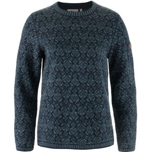 Fjällräven - Snow Round Neck Sweater - Damestrui - Dark Navy