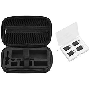 Mini-draagtas for DJI Pocket 2 Creator Combo Draagbare opbergkoffer Dempingsdoos Reisbescherming Handheld Gimbal-accessoire (Color : Black and 4 in 1)