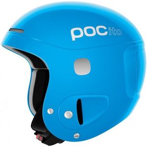 POC POCito Skull - Veilige kinderskihelm voor racen, fluorescerend blauw, XS-S (51-54cm)
