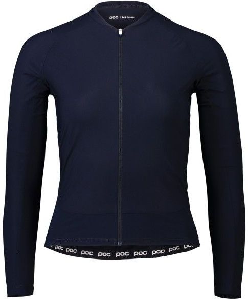 POC - Women's Essential Road L/S Jersey - Fietsshirt - Blauw - 73% Polyamide, 27% Elastaan