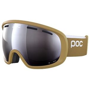 POC Fovea Clarity Skibril voor skiërs en snowboarders met groot gezichtsveld voor dagelijks gebruik in de bergen, Aragonite Brown/Clarity Define/Speet