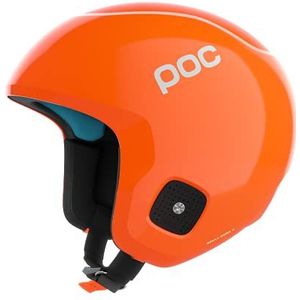 POC Skull Dura X SPIN - Veilige skihelm voor optimale bescherming bij races, FIS-gecertificeerd, fluorescerend oranje, XS-S (51-54 cm)