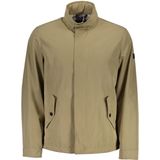 Harrington Jacket - Beige - Polyester Tussenjas - Sportieve Stijl - Lange Mouwen