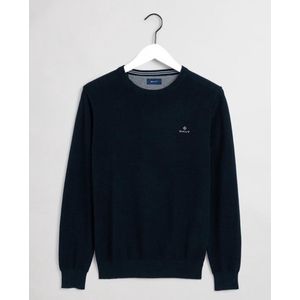 Gant Pullover Navy Ronde Hals Met Logo (8030521 - 433)