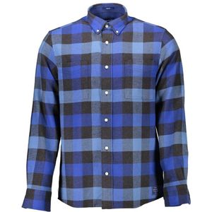 Gant - Overhemd - Blauw - Regular Fit - Lange Mouwen - 100% Katoen