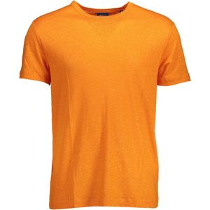 Gant - T-shirt - Oranje - Korte Mouwen - Linnen