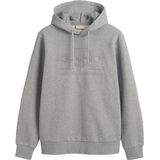 GANT Shield Hooded Sweatshirt Grijs gemêleerd, Effen