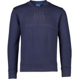GANT - Casual Sweatshirt - Marineblauw - 100% Katoen - Lange Mouwen
