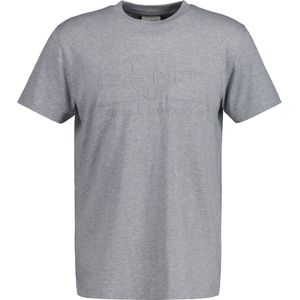 Gant - D1 Tonal Archive Shield - T-shirt - Blauw - Katoen