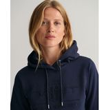 Gant Reg Tonal Shield Capuchon Blauw Vrouw