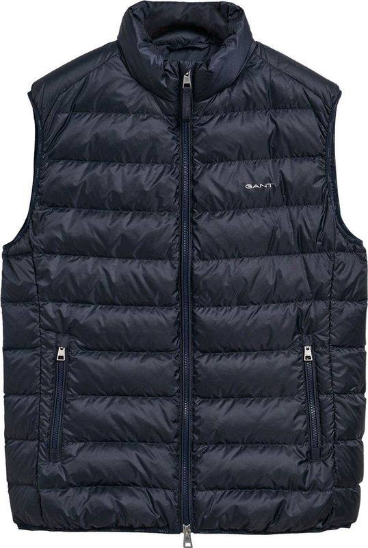 GANT Herenvest Light Down Gilet vest, evening blue, standaard, evening blue, XS