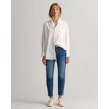 Jeans - Hoge Taille - Smal Toelopende Pijpen - Verkorte Lengte