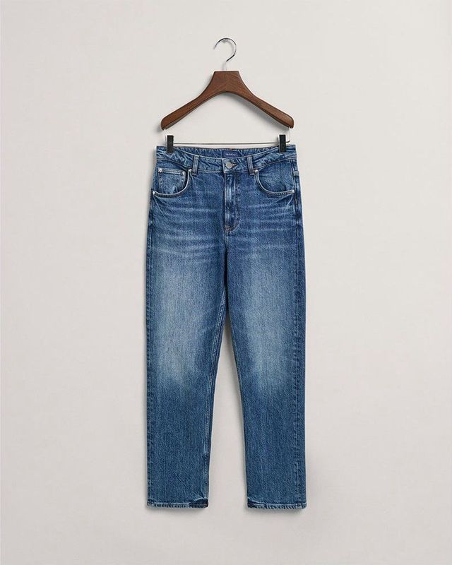 Jeans - Hoge Taille - Smal Toelopende Pijpen - Verkorte Lengte