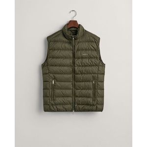 Gant - Light Down - Vest - Zwart - Waterafstotend, 100% Gerecycled Polyester, 100% Gecertificeerd Dons