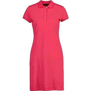 GANT Originele Pique Ss-jurk voor dames, Roze magenta