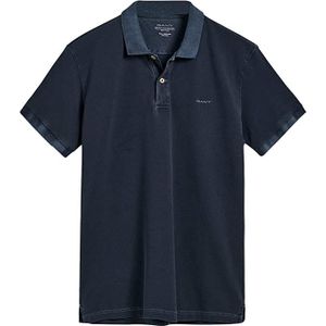 Gant Polo korte mouw Blauw Sunfaded Pique SS Rugger 2043005 423