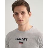Gant 902319008 Korte Mouwen Ronde Hals T-shirt Grijs S Man