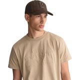 Gant D1 Tonal Archive Shield T-shirt Met Korte Mouwen Beige S Man