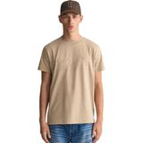 Gant D1 Tonal Archive Shield T-shirt Met Korte Mouwen Beige S Man