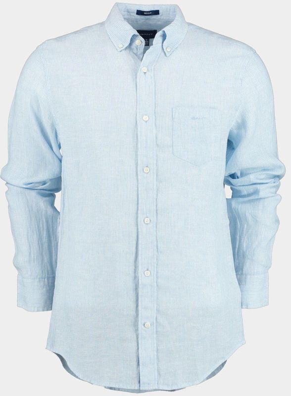 Gant Overhemd Lange Mouw Blauw Linnen Stripe 3230081/468