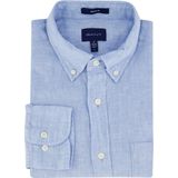 Gant - Casual Hemd - Blauw - Linnen