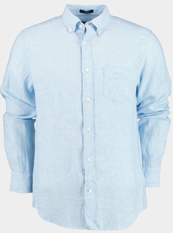 Gant - Casual Hemd - Blauw - Linnen
