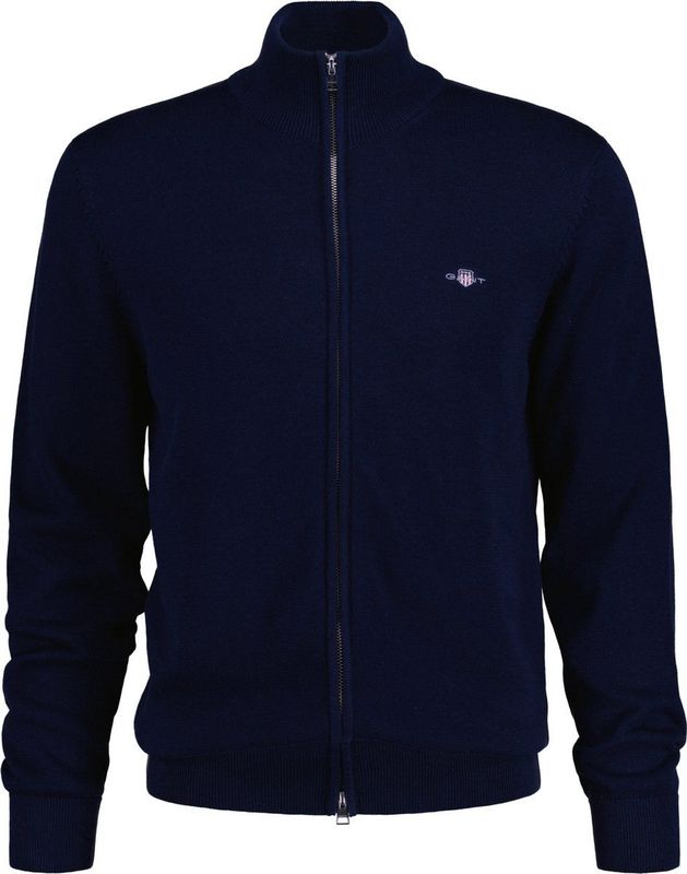 Gant - 8030164 Rits Vest - Casual - Navy - Katoen