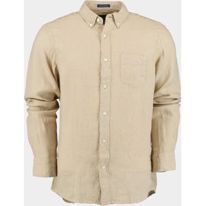 Gant - Regular Ut Garment Dyed Overhemd - Beige - 100% Linnen