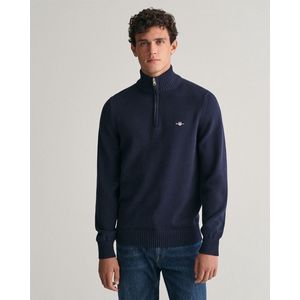 Gant Casual Halve Rits Sweater Blauw Man