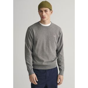 Gant - Classic Trui - Katoen - Melange - Ronde Hals - Normale Pasvorm