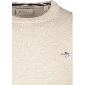 Trui GANT Men Cotton Crew Light Beige Melange