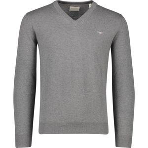 Trui GANT Men Cotton V-Neck Dark Grey Melange