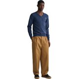 GANT - Classic Cotton V-Neck - Trui - Dark Jeansblue Melange
