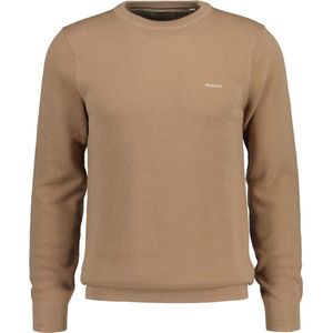 GANT Heren Cotton Pique C-Neck Pullover, khaki (dark khaki), M
