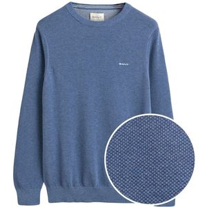 GANT - 8040521 - Trui - Gebroken Wit - Katoen Piqué - Lange Mouwen