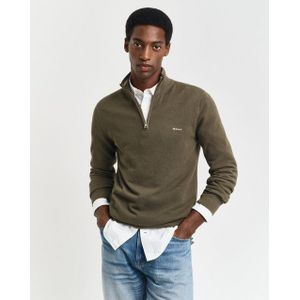 Gant Troyer "COTTON PIQUE HALF ZIP", mit Piqué-Struktur