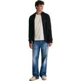 Gant Strickjacke »COTTON PIQUE ZIP CARDIGAN«, mit Logostickerei auf der Brust