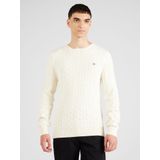 GANT - Cotton Cable C-Neck - Trui - Zwart