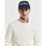 GANT - Cotton Cable C-Neck - Trui - Zwart