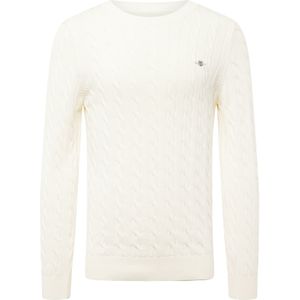 GANT - Cotton Cable C-Neck - Trui - Zwart