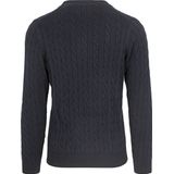 GANT - Cotton Cable C-Neck - Trui - Zwart
