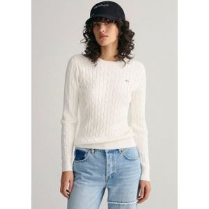 Gant Gebreide Trui Eischil - Cable C-Neck met Logoborduursel