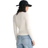 Gant Strickpullover STRETCH COTTON CABLE C-NECK mit Logostickerei auf der Brust