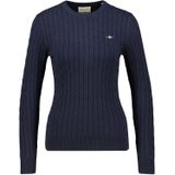 GANT Trui  navy / vuurrood / zilver / wit