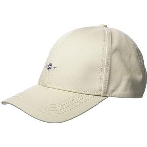 GANT Uniseks. Shield High Cap met logo voor heren, Beige