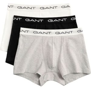 Gant Boxershorts, (Packung, 3 St., 3), mit elastischem Logobund