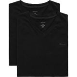 Gant Unterziehshirt V-NECK T-SHIRT 2-PACK (Packung, 2-St., 2er) mit Markenlabel auf der Brust